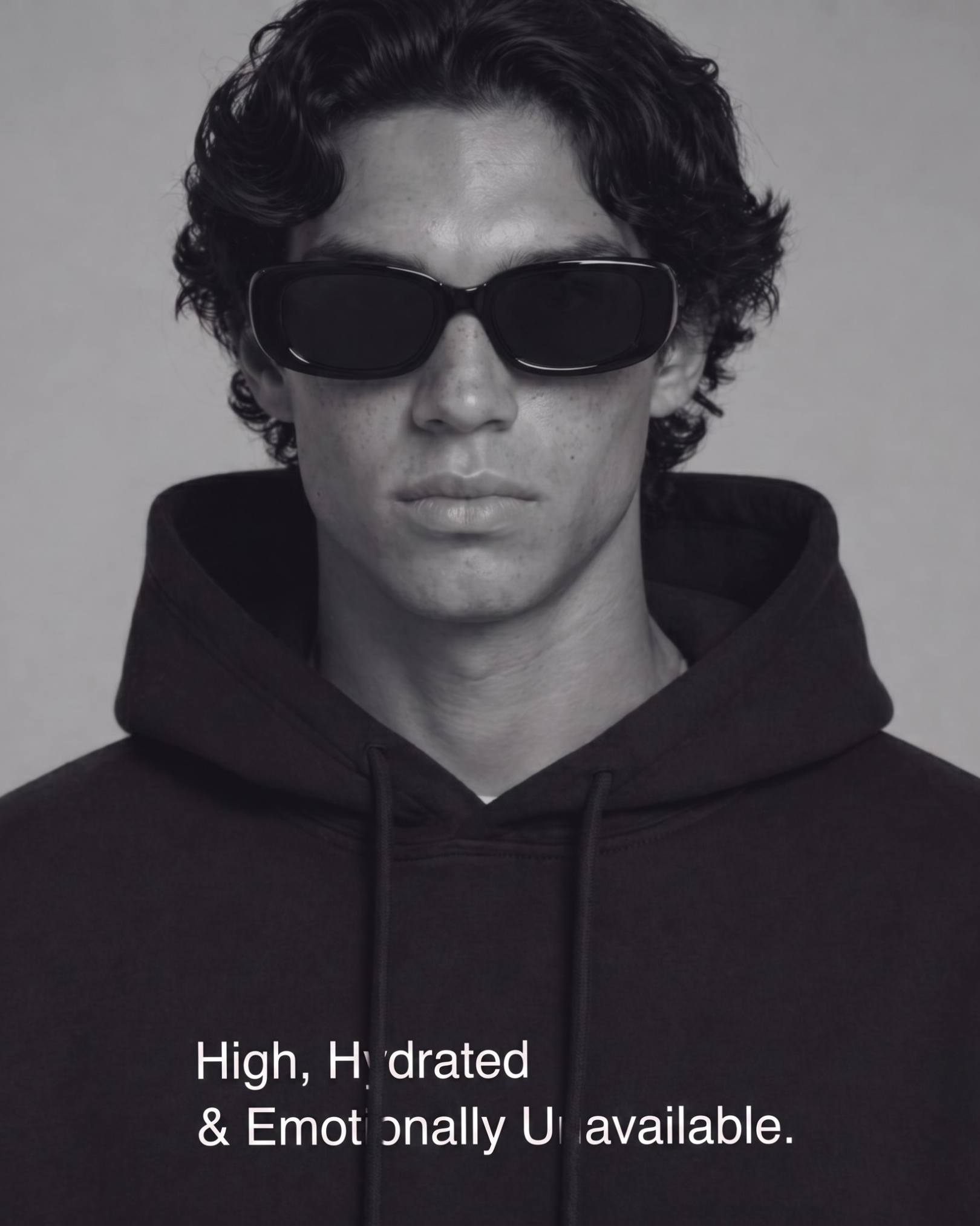 HIGH, HYDRATED & EMOTIONALLY UNAVAILABLE - HEAVYWEIGHT UNISEX HOODIE